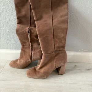 Elegant Tan Suede Knee-High Boots sam edelman size 10
